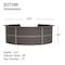 Linea Italia Reception Desk 11.1 ft D X 46 in H, 11.8 ft W X Thermofused Laminate, Mocha ZUT299 - alternate 3